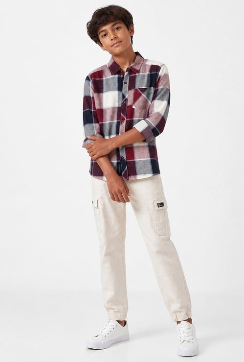Boys Checked Relaxed Shirt