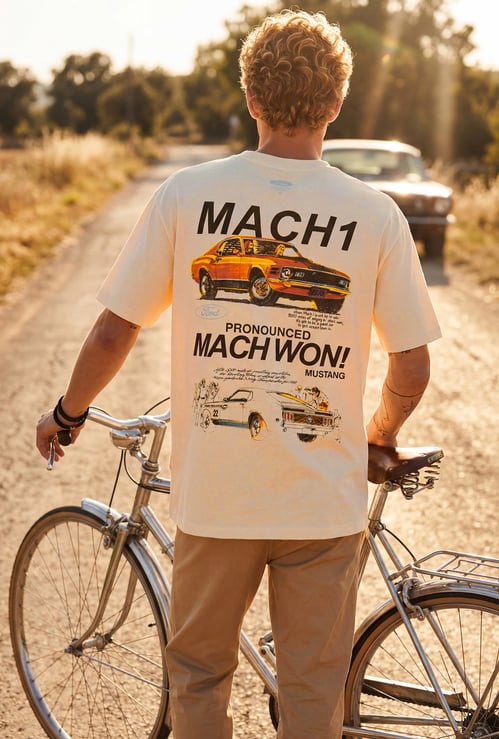 URB_N Men Oversized Ford Printed T-shirt