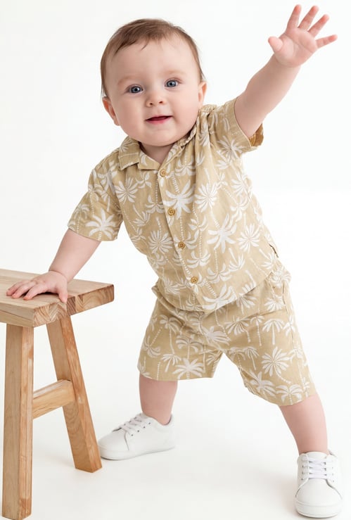Boys Printed Shorts Set