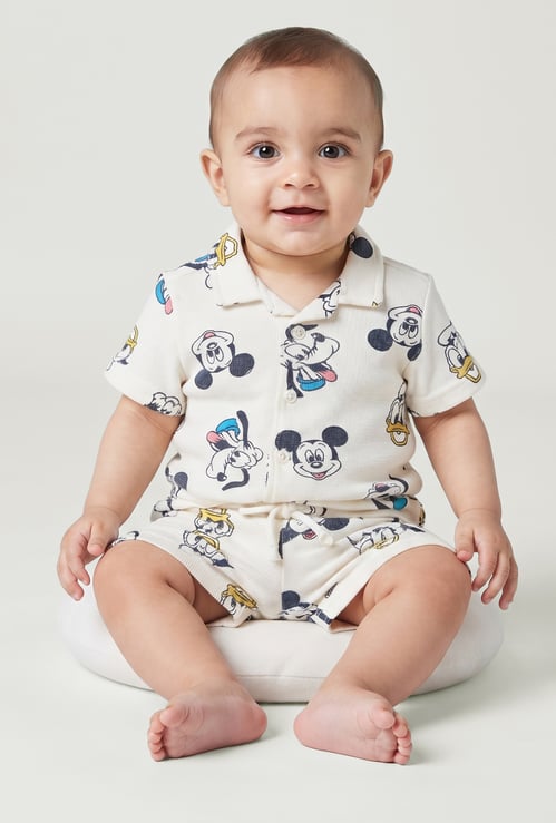 Boys Mickey & Friends Print T-shirt with Shorts Set