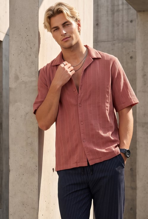 URB_N Men Textured Shirt