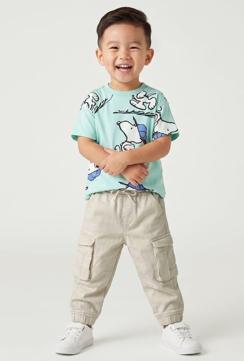 Boys Solid Cargo Joggers