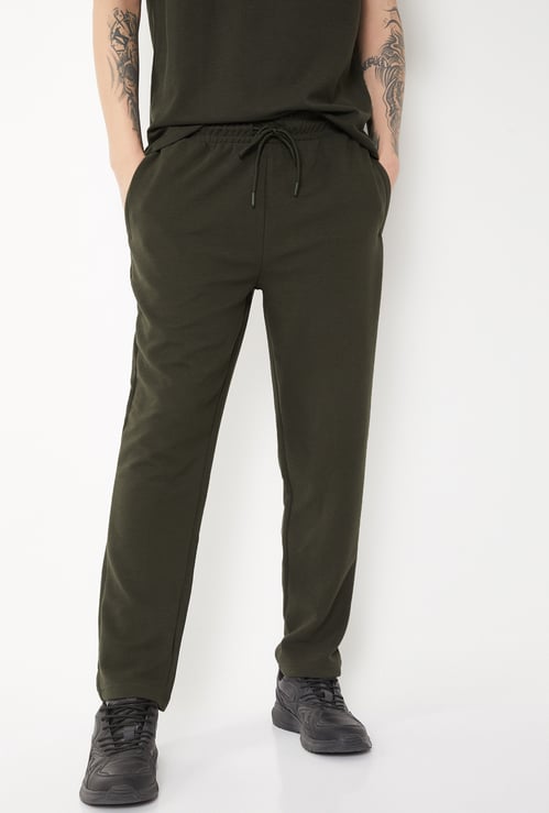Men Textured Track Pants