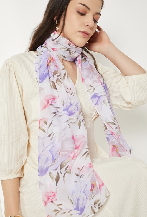 Women Floral Print Scarf