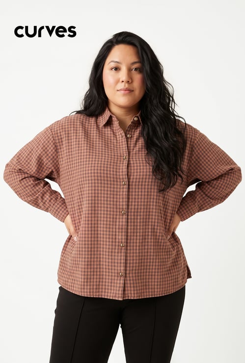 URB_N Women Checked Shirt