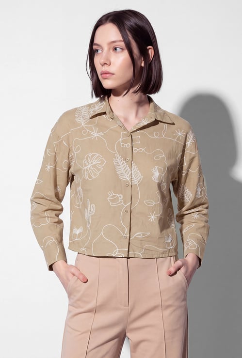 URB_N Women Embroidered Shirt