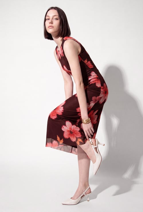 Women Floral Print Bodycon Dress