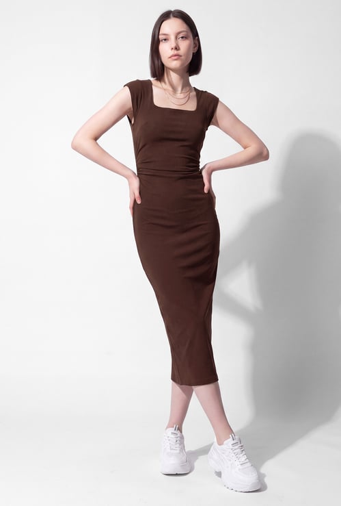 Women Solid Bodycon Dress