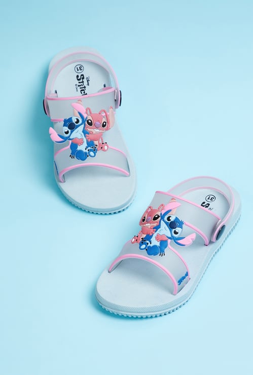 Girls Stitch Printed Slingback Sandals