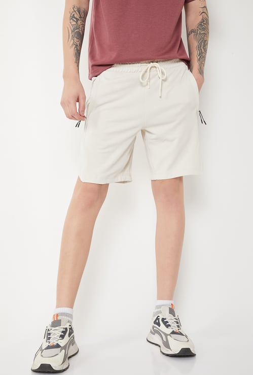 Men Solid Sports Shorts