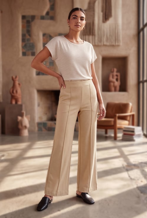 Women Solid Relaxed Trousers