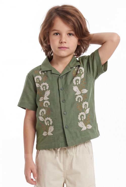 Boys Embroidered Resort Shirt