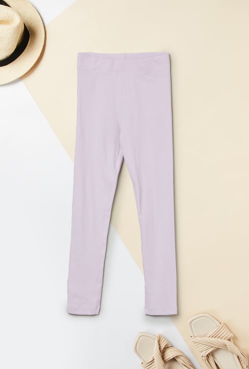 Girls Ribbed Leggings