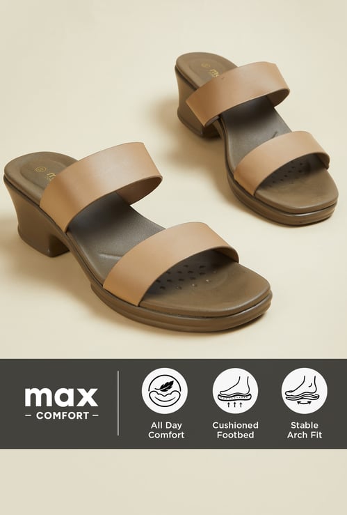 Women Solid Block Heel Sandals