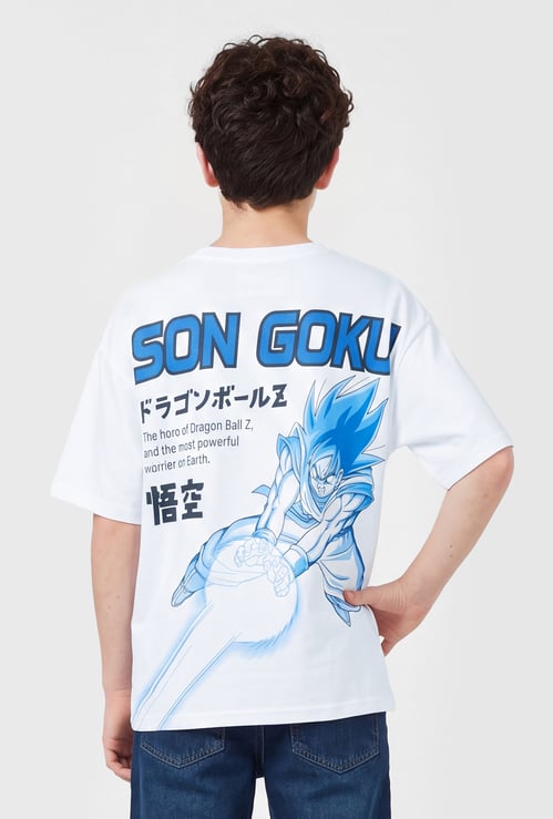 Boys Oversized Dragon Ball Z Print T-shirt