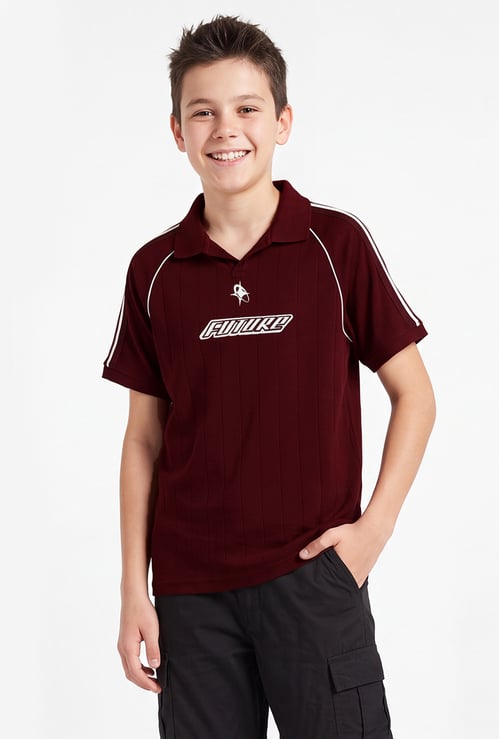Boys Printed Polo T-shirt