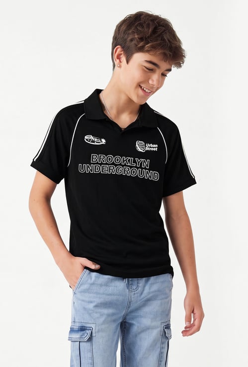 Boys Printed Polo T-shirt