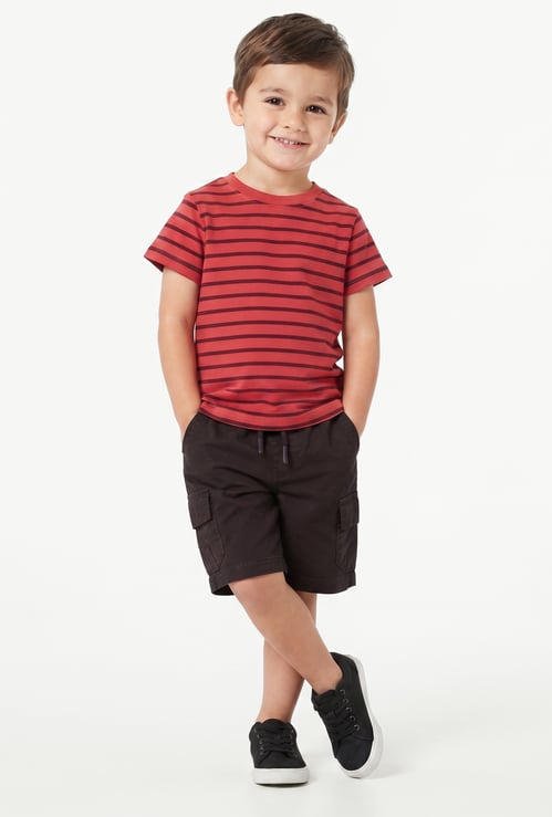 Boys Solid Cargo Shorts