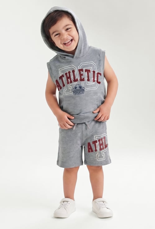 Boys Solid Shorts Set
