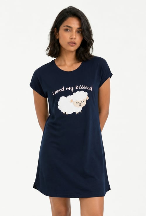 Women Printed Nightdress