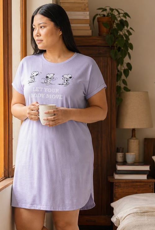 Women Snoopy Character Nightdress