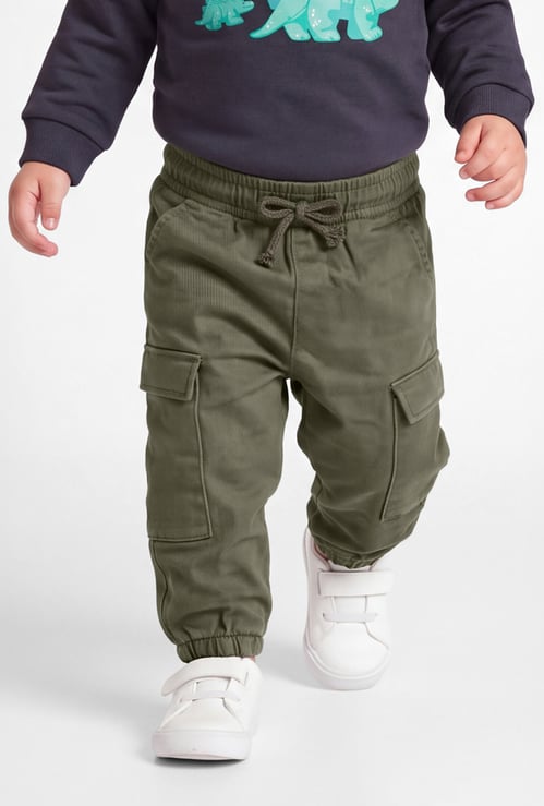 Boys Solid Cargo Joggers