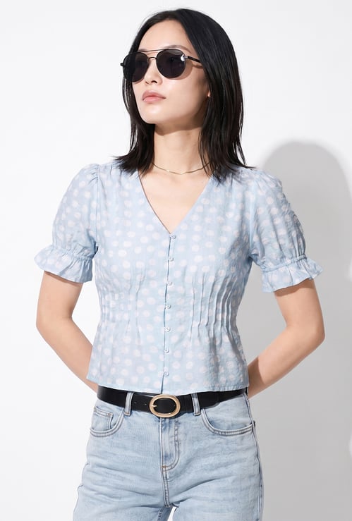 URB_N Women Polka Dots Blouse