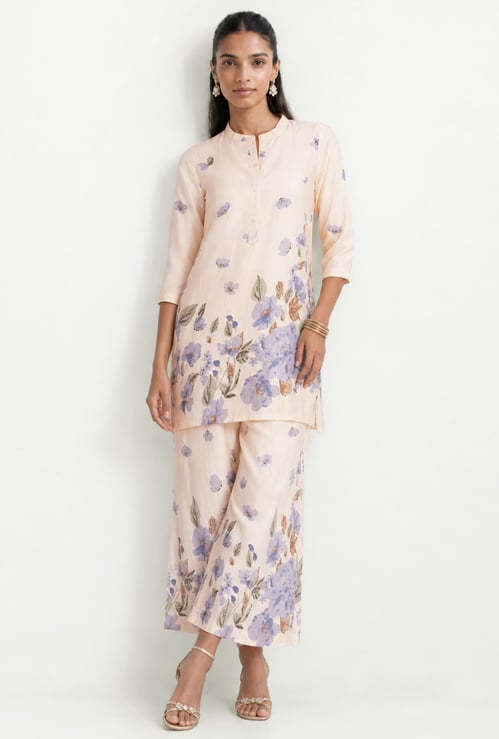 Women Floral Print Straight Kurta Set