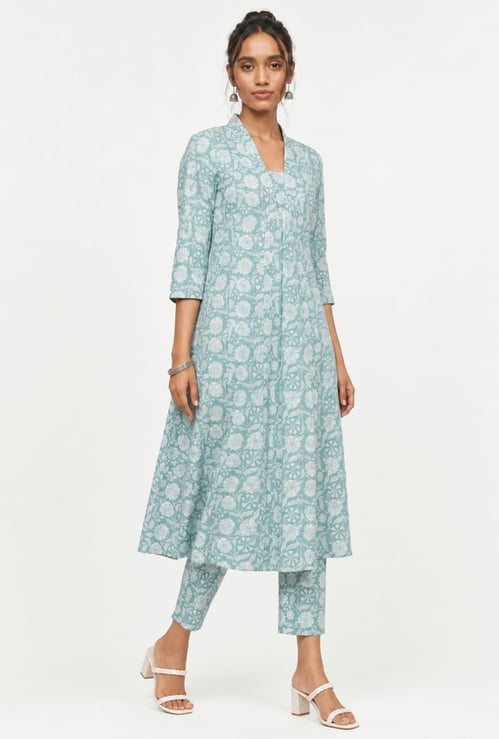 Women Printed A-line Kurta Set
