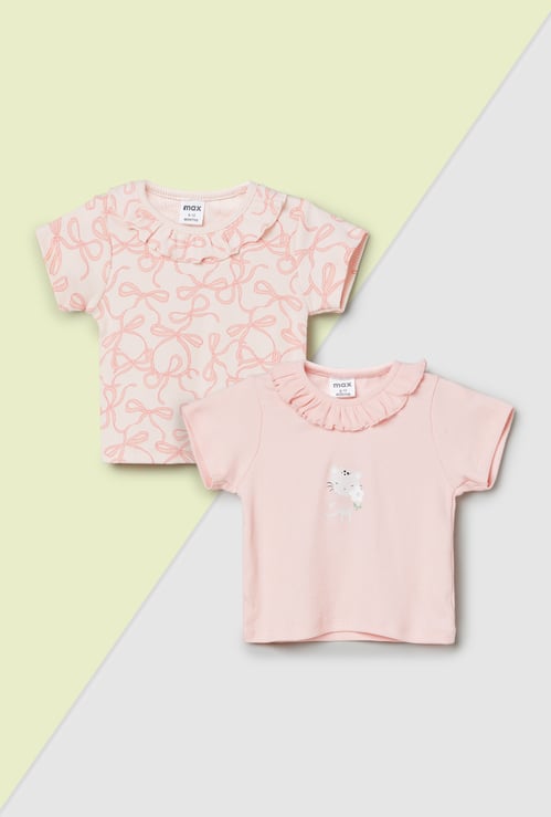 Girls Printed Tops - Pack of 2