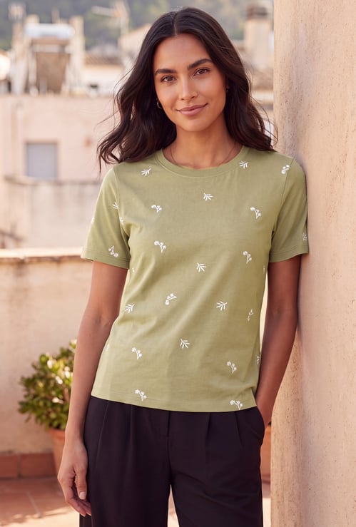 Women Embroidered T-shirt