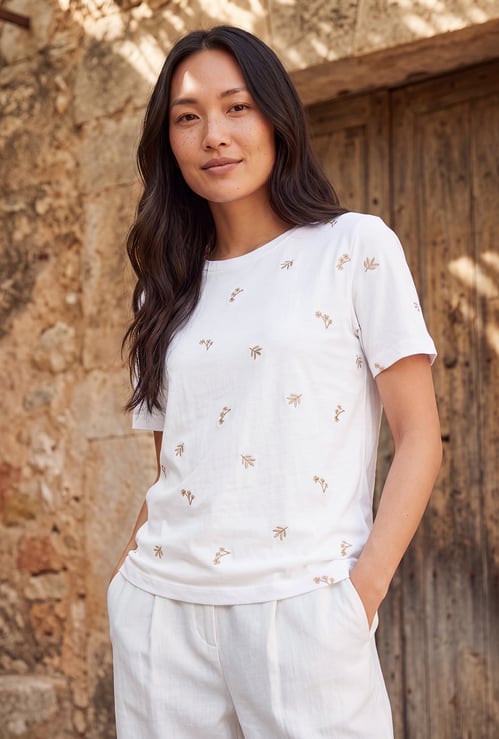 Women Embroidered T-shirt