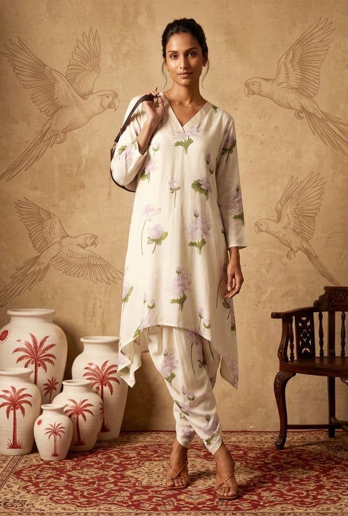 Women Floral Print Dhoti Pants