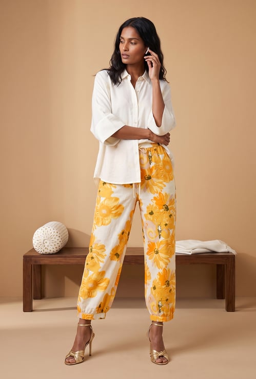 Women Floral Print Harem Pants
