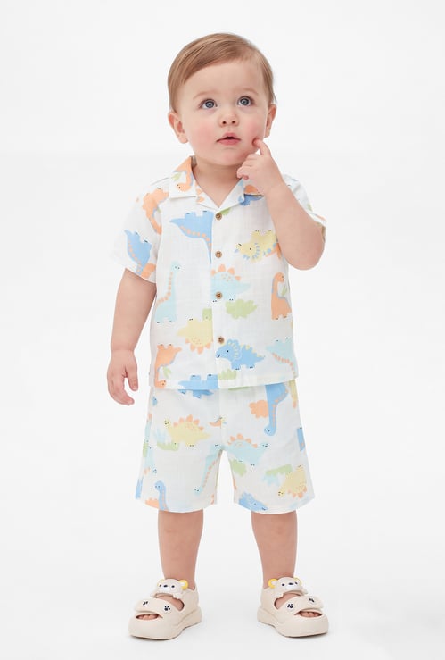 Boys Printed Shorts Set