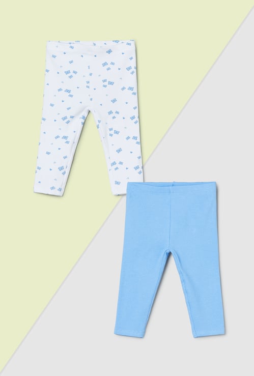 Girls Printed Leggings - Pack of 2
