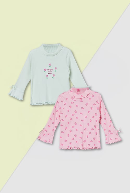 Girls Printed Tops - Pack of 2