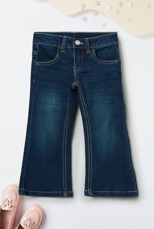 Girls Mid-Rise Flared Jeans