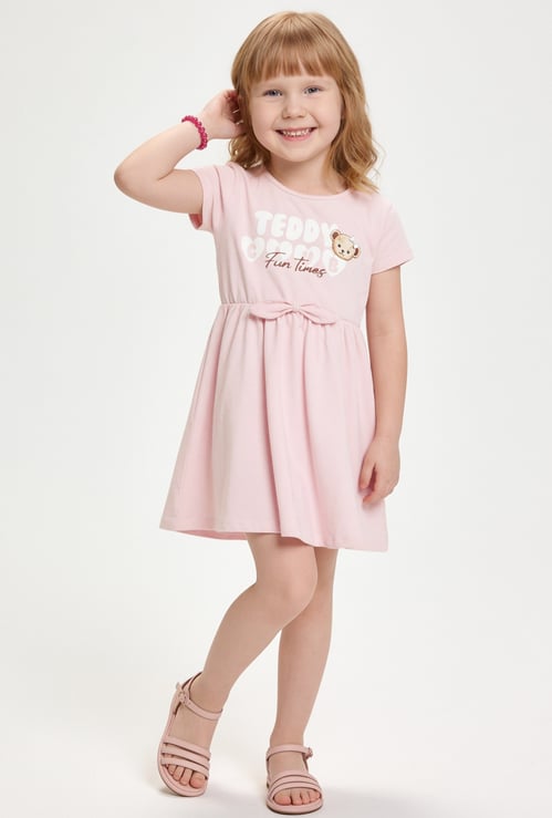 Girls Teddy Printed Dress