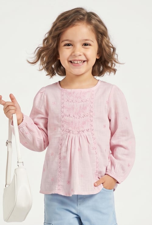 Girls Embroidered Top