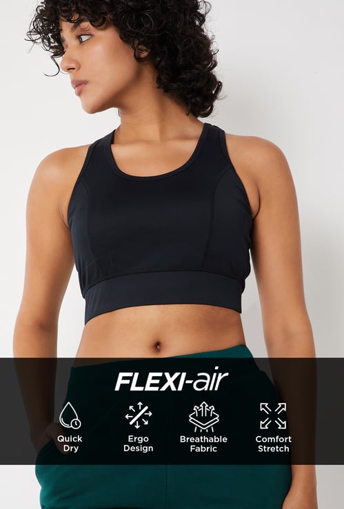 Women Solid Sports Bra