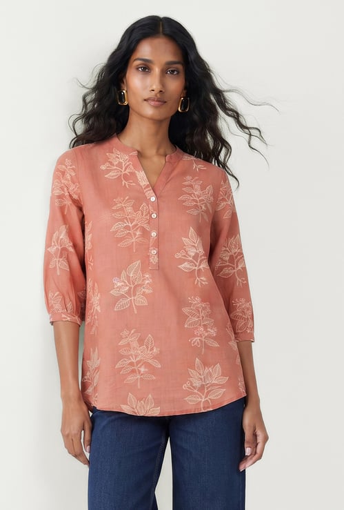 Women Floral Print Straight Kurti