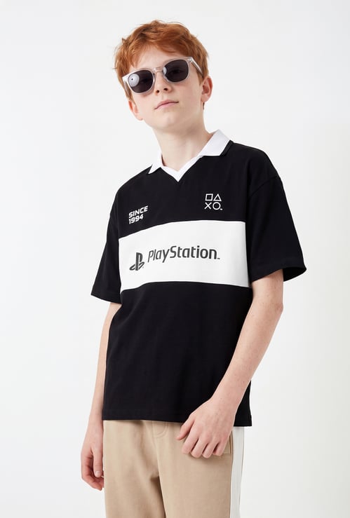 Boys PlayStation Printed Polo T-shirt