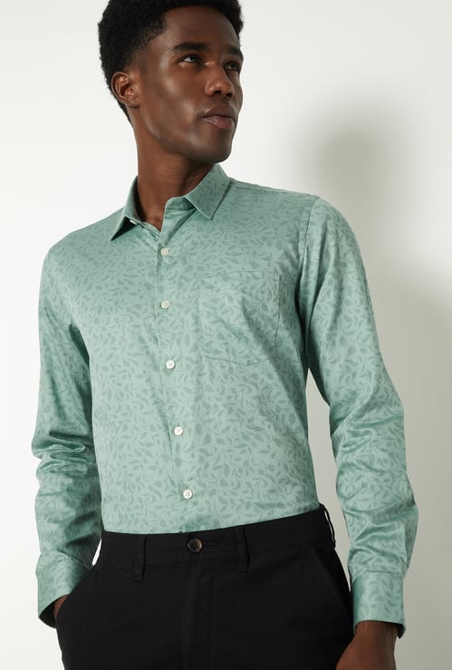 Men Floral Print Slim Fit Shirt