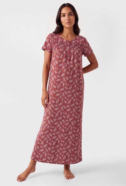 Women Floral Print Nightgown