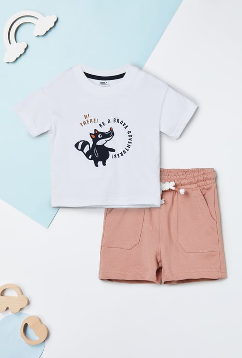 Boys Printed Shorts Set