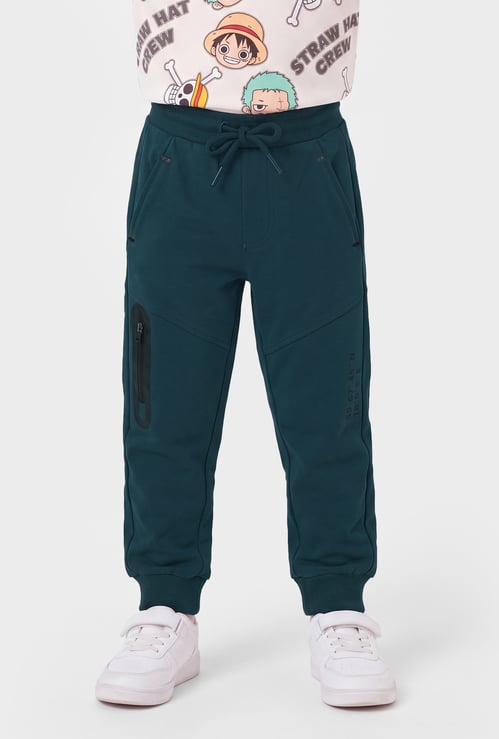 Boys Solid Relaxed Fit Joggers