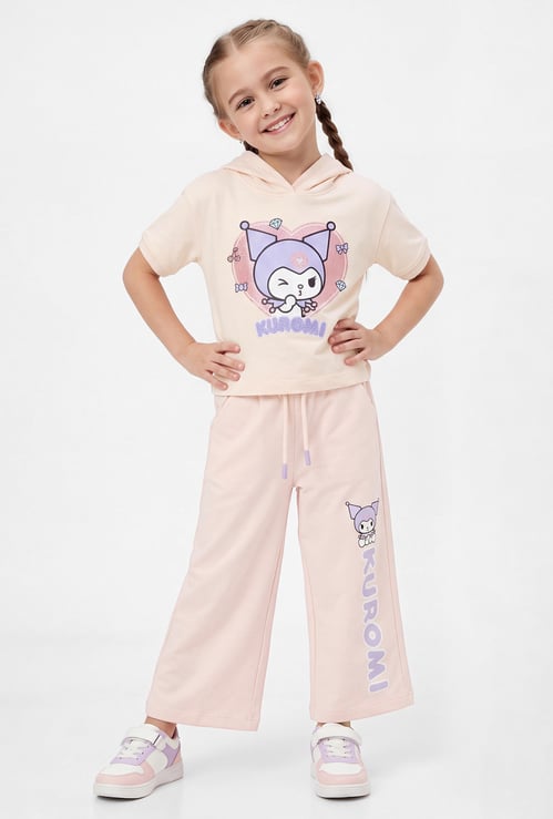 Girls Kuromi Print Trousers Set