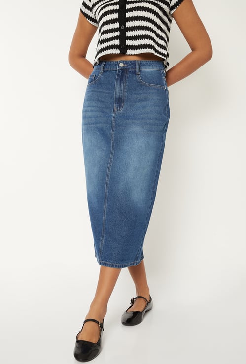 Women Solid Pencil Skirt