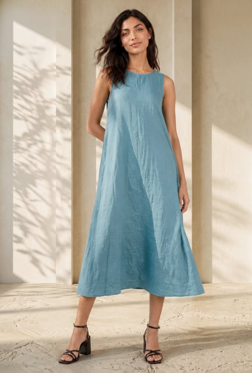 Women A-Line Midi Dress